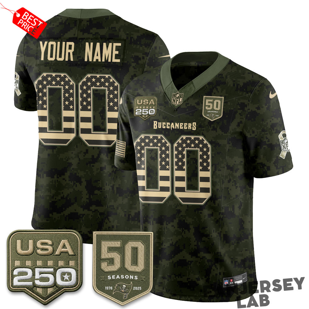 Tampa Bay Buccaneers 2026 Salute to Service Edition Vapor Custom Football Jersey Tampa Bay Buccaneers 2026 Salute to Service Edition Vapor Custom Football Jersey