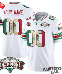Texas Longhorns Mexico Edition Vapor Custom Football Jersey