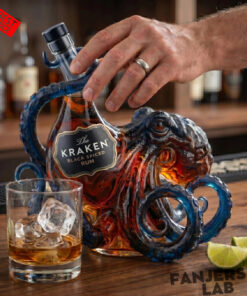 The Kraken Black Spiced Rum Octopus Whiskey Bottle 3.jpg