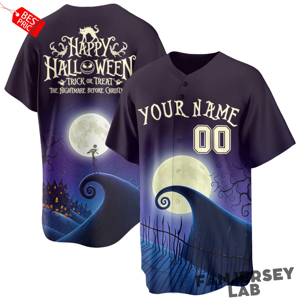 The Nightmare Before Christmas Halloween 2026 Custom Name Baseball Jersey The Nightmare Before Christmas Halloween 2026 Custom Name Baseball Jersey