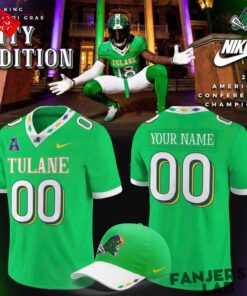 Tulane Green Wave Mardi Gras City Edition Custom Football Jersey