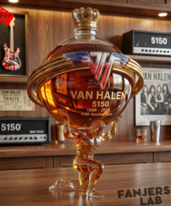 Van Halen 5150 40th Anniversary Atlas Collector’s Whiskey Bottle
