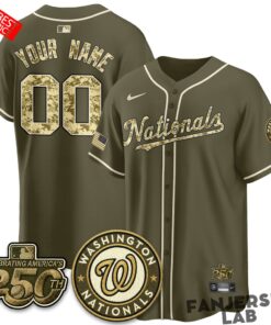 Washington Nationals Salute to Service 2026 Custom Baseball Jersey