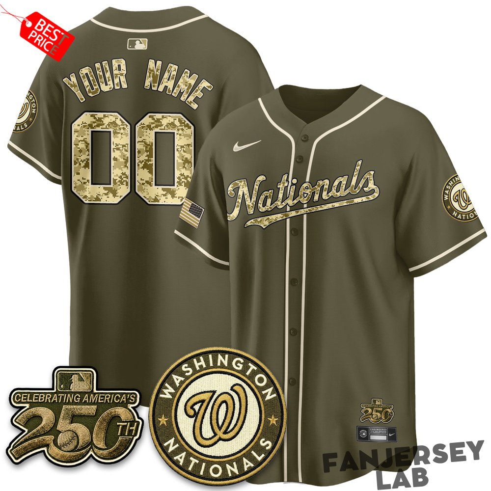Washington Nationals Salute to Service 2026 Custom Baseball Jersey Washington Nationals Salute to Service 2026 Custom Baseball Jersey