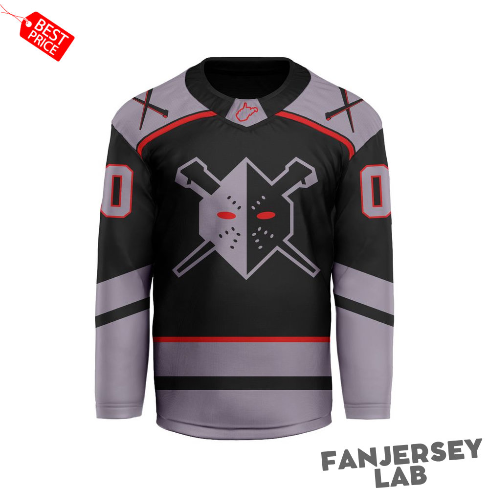 Wheeling Nailers Personalized 2026-27 Black Alternate Hockey Jersey Wheeling Nailers Personalized 2026-27 Black Alternate Hockey Jersey