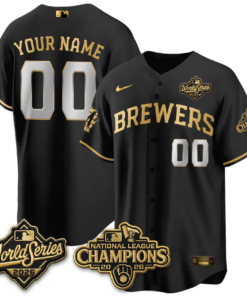 MIL WS26 & 2026 NL Champs Patch Gold Vapor Limited Custom Baseball Jersey