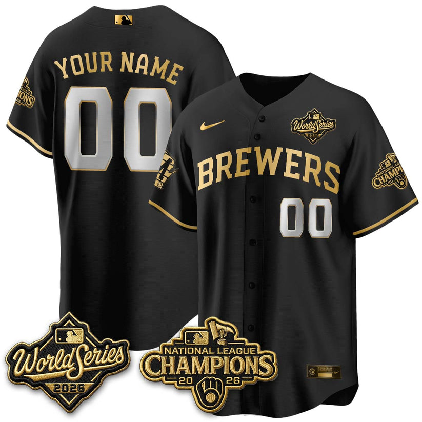 MIL WS26 & 2026 NL Champs Patch Gold Vapor Limited Custom Baseball Jersey MIL WS26 & 2026 NL Champs Patch Gold Vapor Limited Custom Baseball Jersey