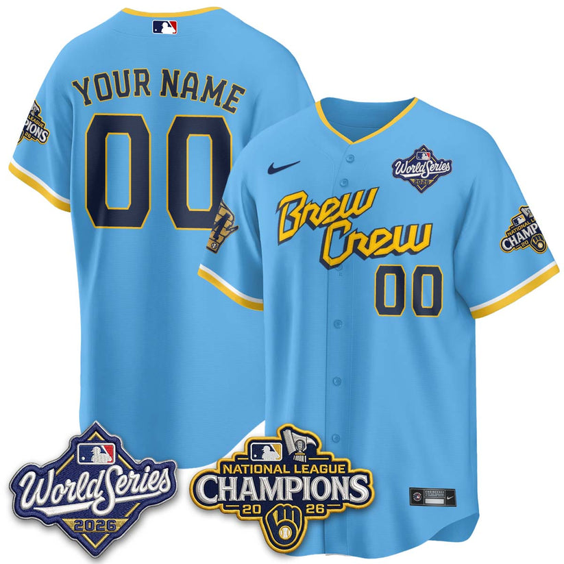 MIL WS26 & 2026 NL Champs Patch Gold Vapor Limited Custom Baseball Jersey MIL WS26 & 2026 NL Champs Patch Gold Vapor Limited Custom Baseball Jersey