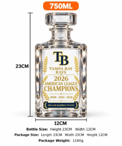 TB Rays 2026 American League Champions Decanter