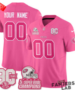 San Francisco 49ers Pink Edition Custom Football Jersey San Francisco 49ers Pink Edition Custom Football Jersey