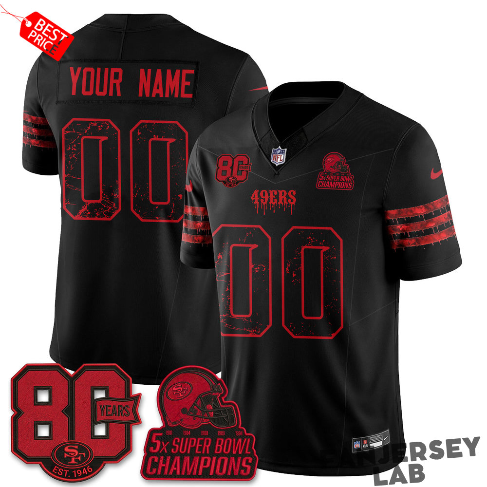 San Francisco 49ers Slasher Edition Custom Football Jersey San Francisco 49ers Slasher Edition Custom Football Jersey