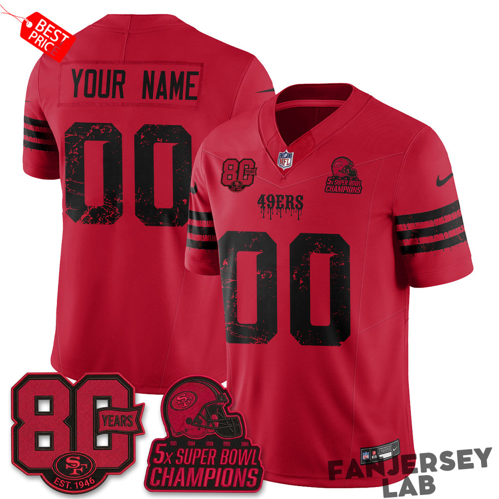 San Francisco 49ers Slasher Edition Custom Football Jersey San Francisco 49ers Slasher Edition Custom Football Jersey
