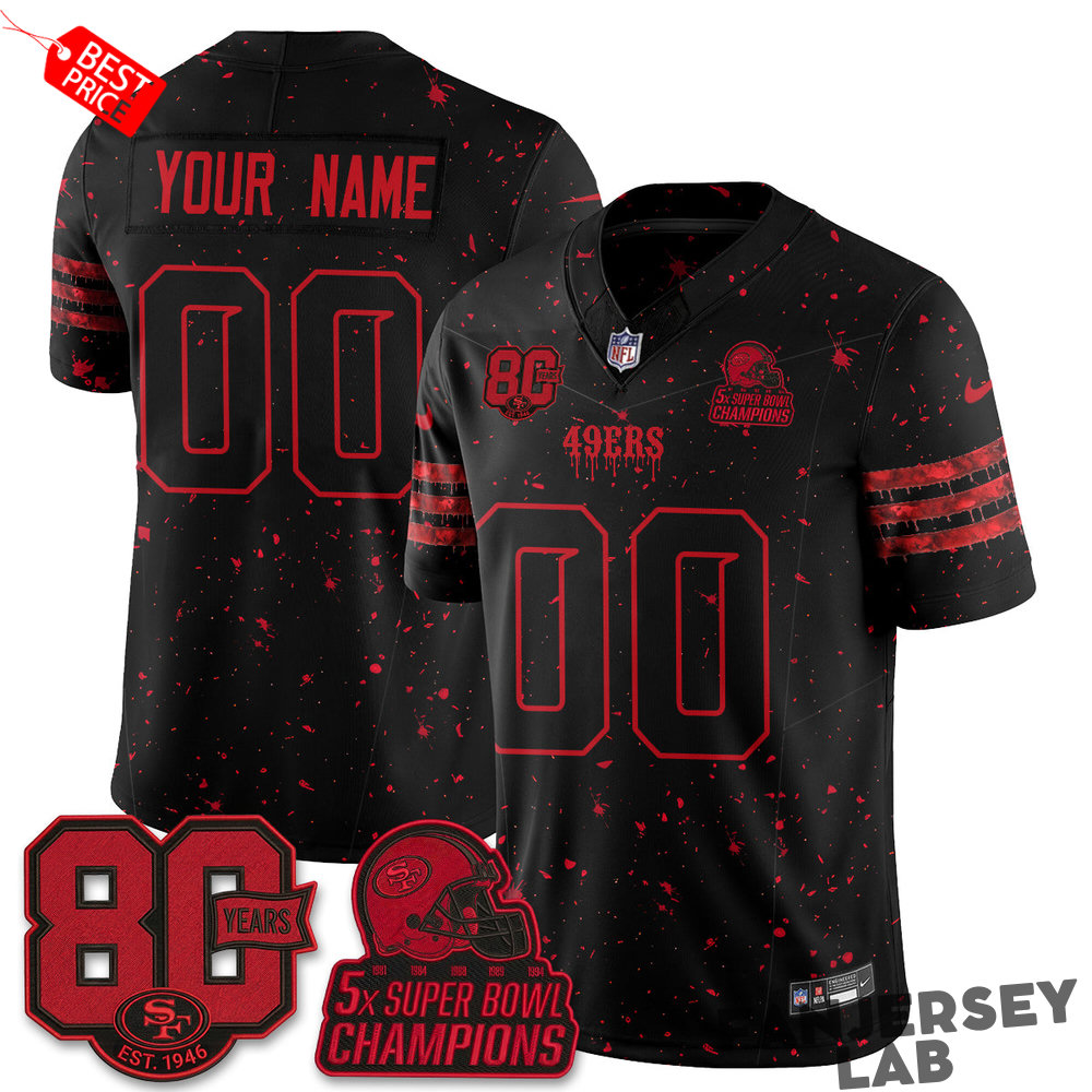 San Francisco 49ers Slasher Edition Custom Football Jersey San Francisco 49ers Slasher Edition Custom Football Jersey