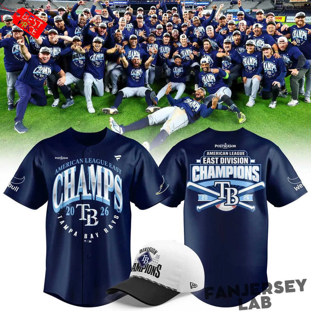 Tampa Bay Rays 2026 AL East Champions Baseball Jersey Tampa Bay Rays 2026 AL East Champions Baseball Jersey