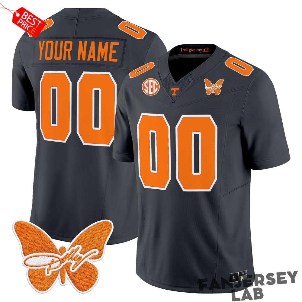 Tennessee Volunteers x Dolly Parton Patch Custom Football Jersey Tennessee Volunteers x Dolly Parton Patch Custom Football Jersey