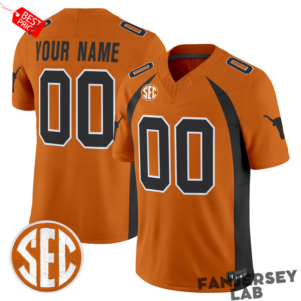 Texas Longhorns 1990 Throwback Custom Football Jersey Texas Longhorns 1990 Throwback Custom Football Jersey