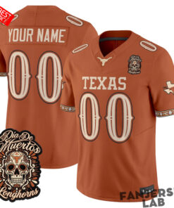 Texas Longhorns Día de los Muertos Custom Football Jersey