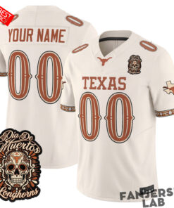 Texas Longhorns Día de los Muertos Custom Football Jersey