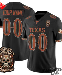 Texas Longhorns Día de los Muertos Custom Football Jersey