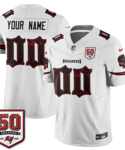 TB Skull 50 Seasons Limited Edition Custom Football Jersey